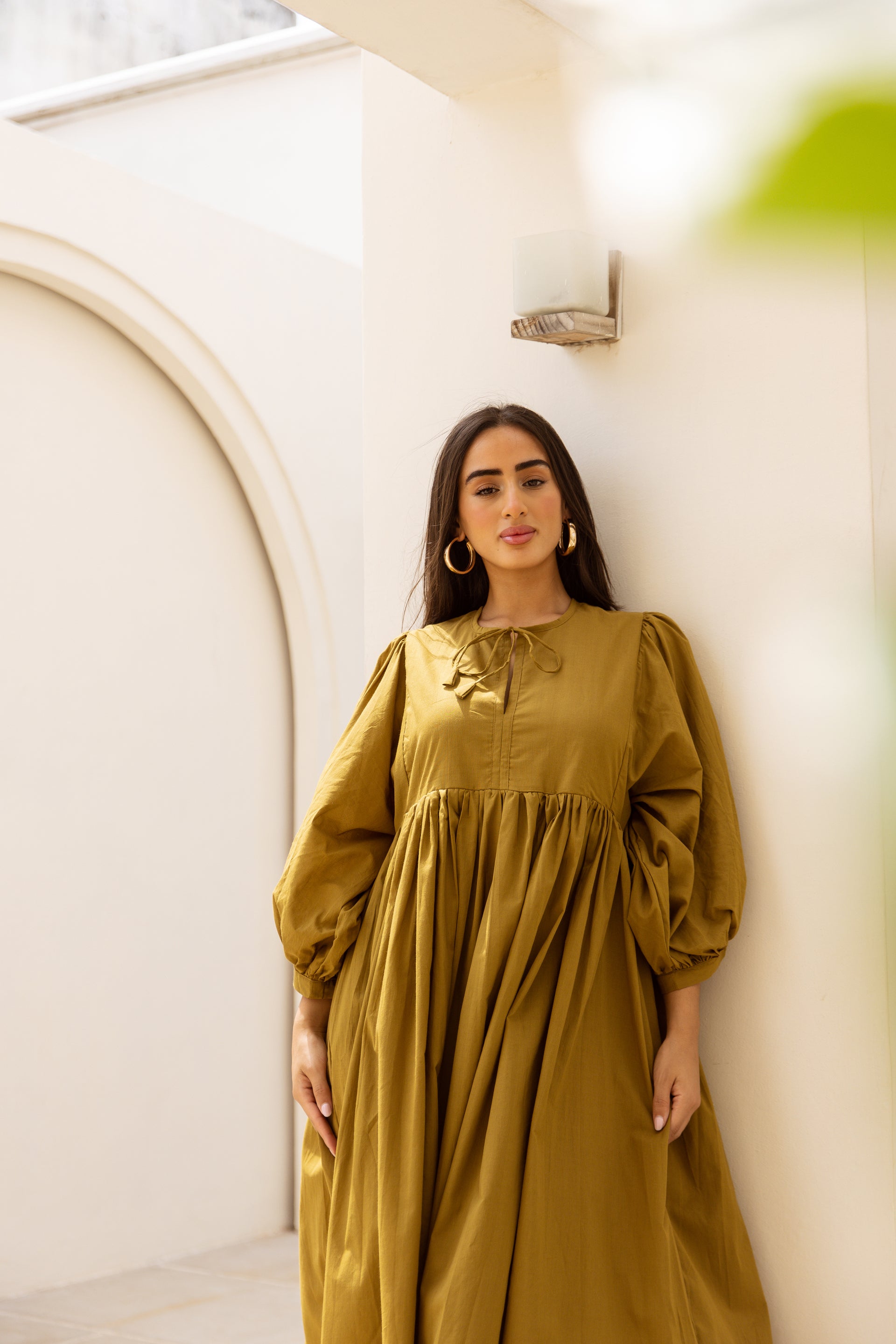 chinese dress ladies Sara Linen Midi Dress main image 0