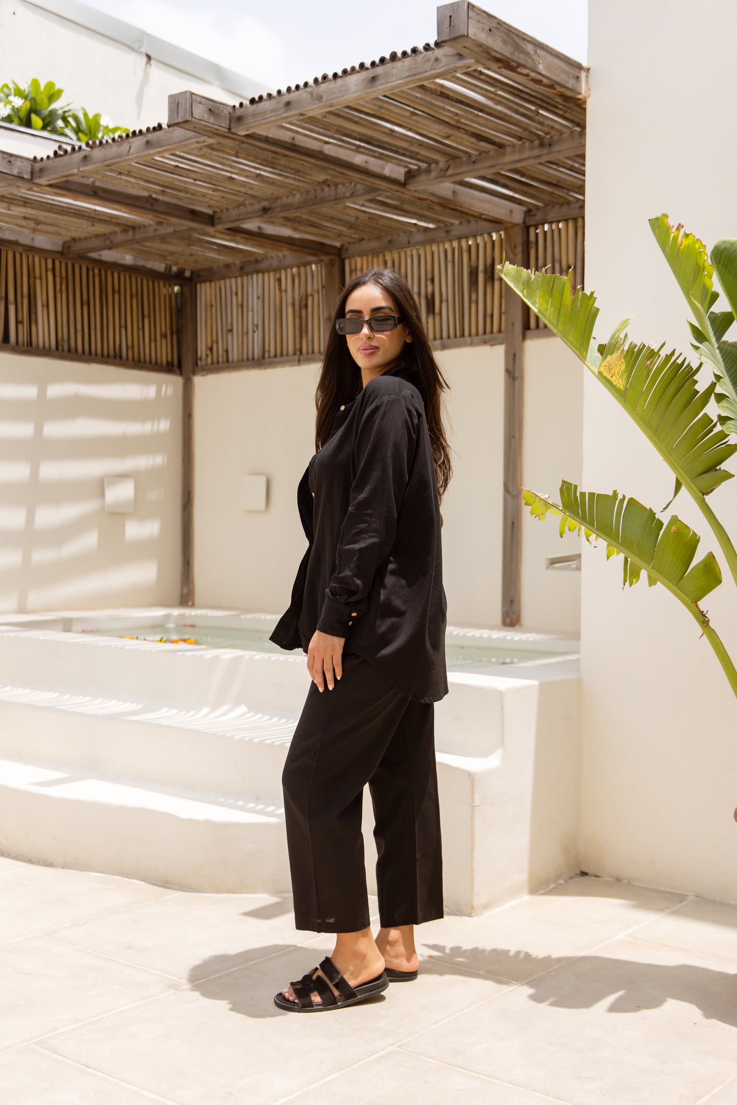 Amara Cotton Trousers Noir