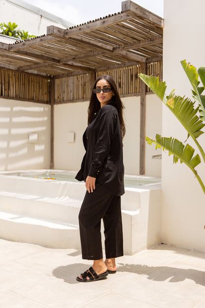 Amara Cotton Trousers Noir