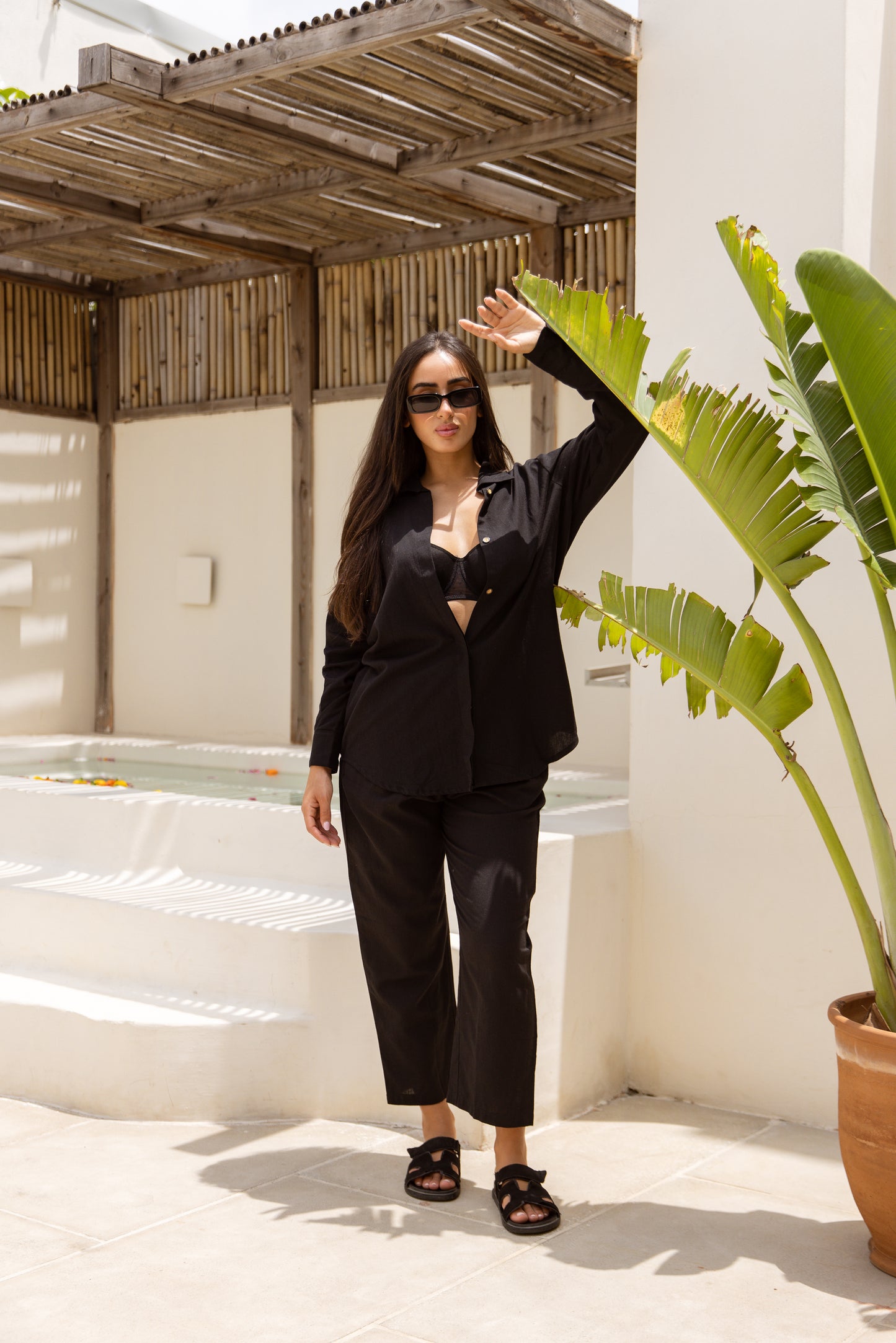 Amara Cotton Trousers Noir