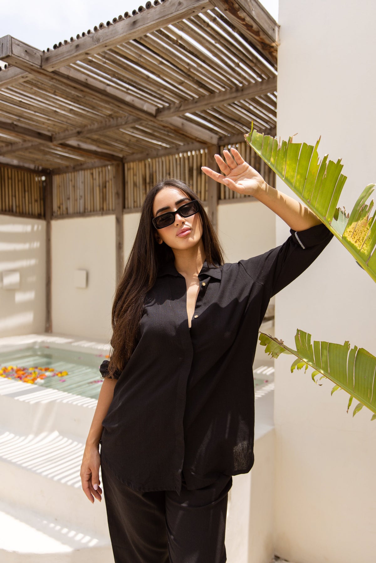 Amara Cotton Shirt Noir