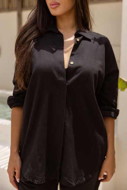 Amara Cotton Trousers Noir