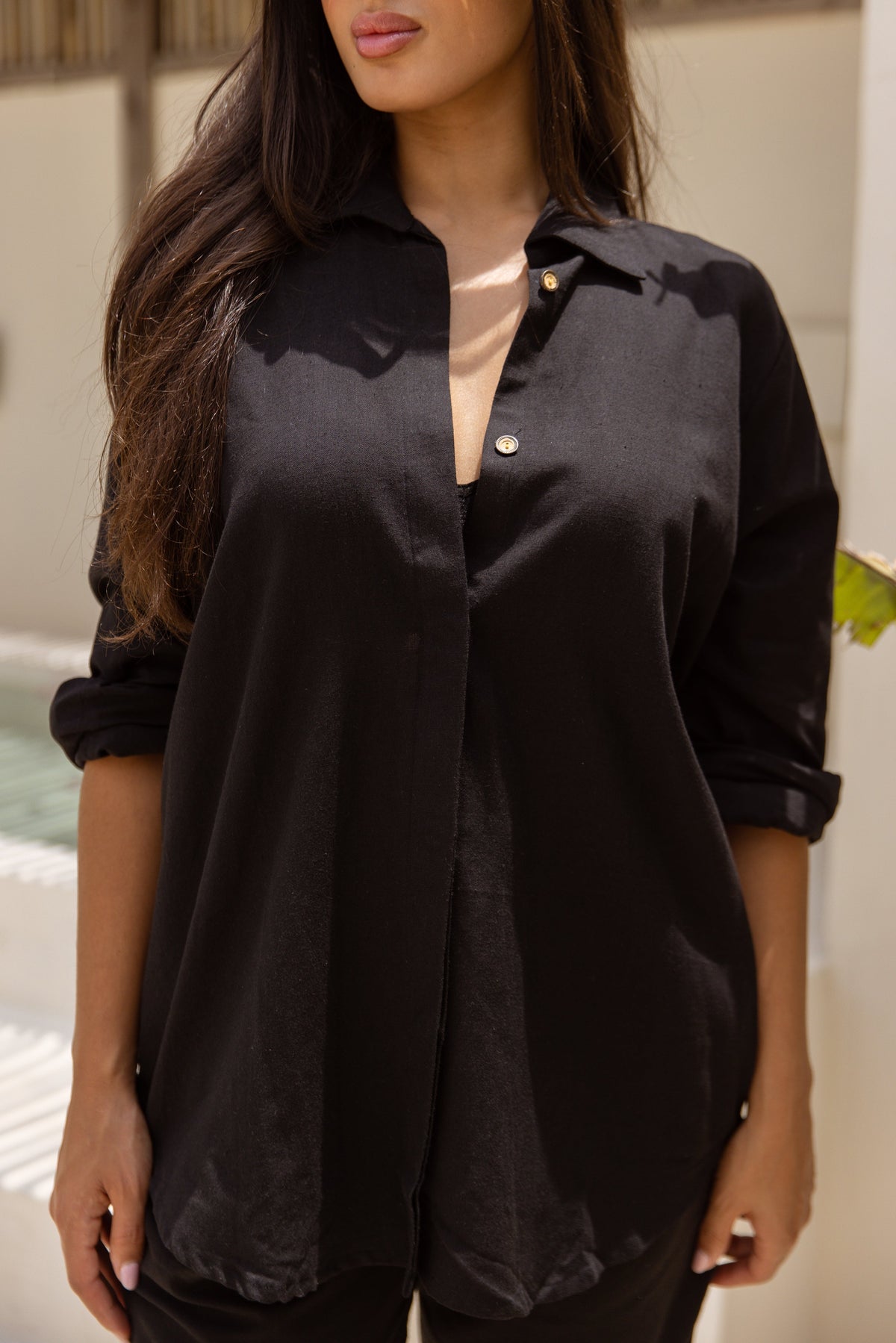 Amara Cotton Shirt Noir