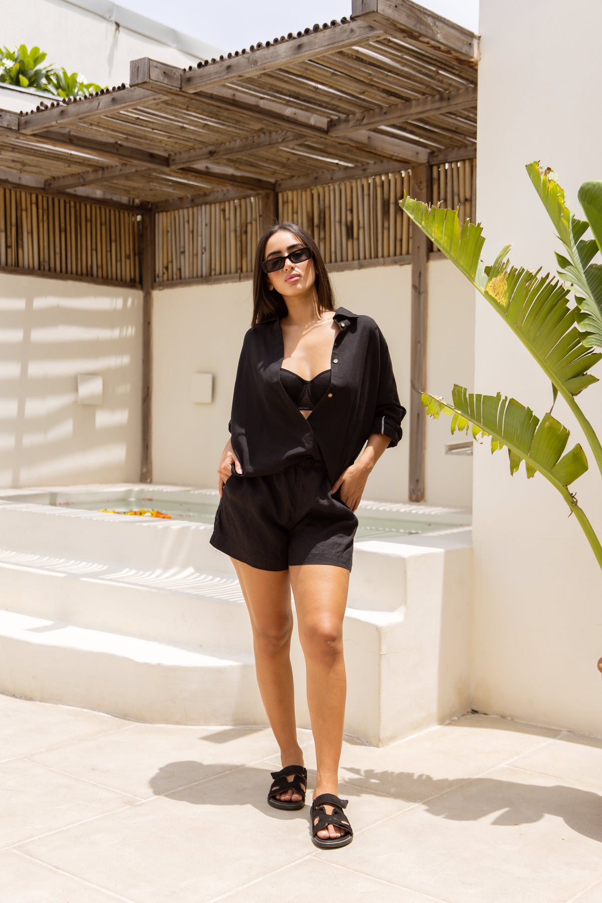 Amara Cotton Shirt Noir