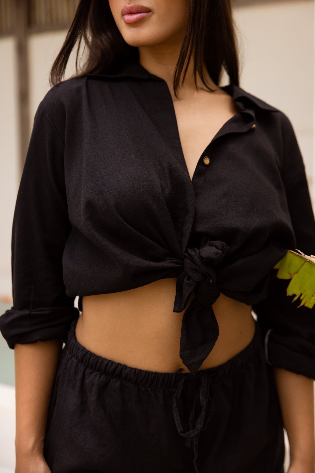 Amara Cotton Shirt Noir