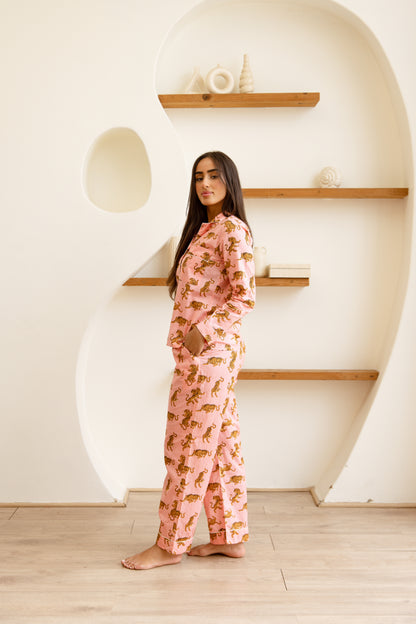 Amrita Pajamas Set Rosewood Tigress
