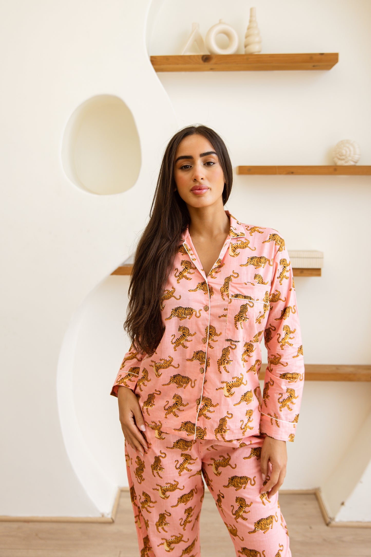 Amrita Pajamas Set Rosewood Tigress