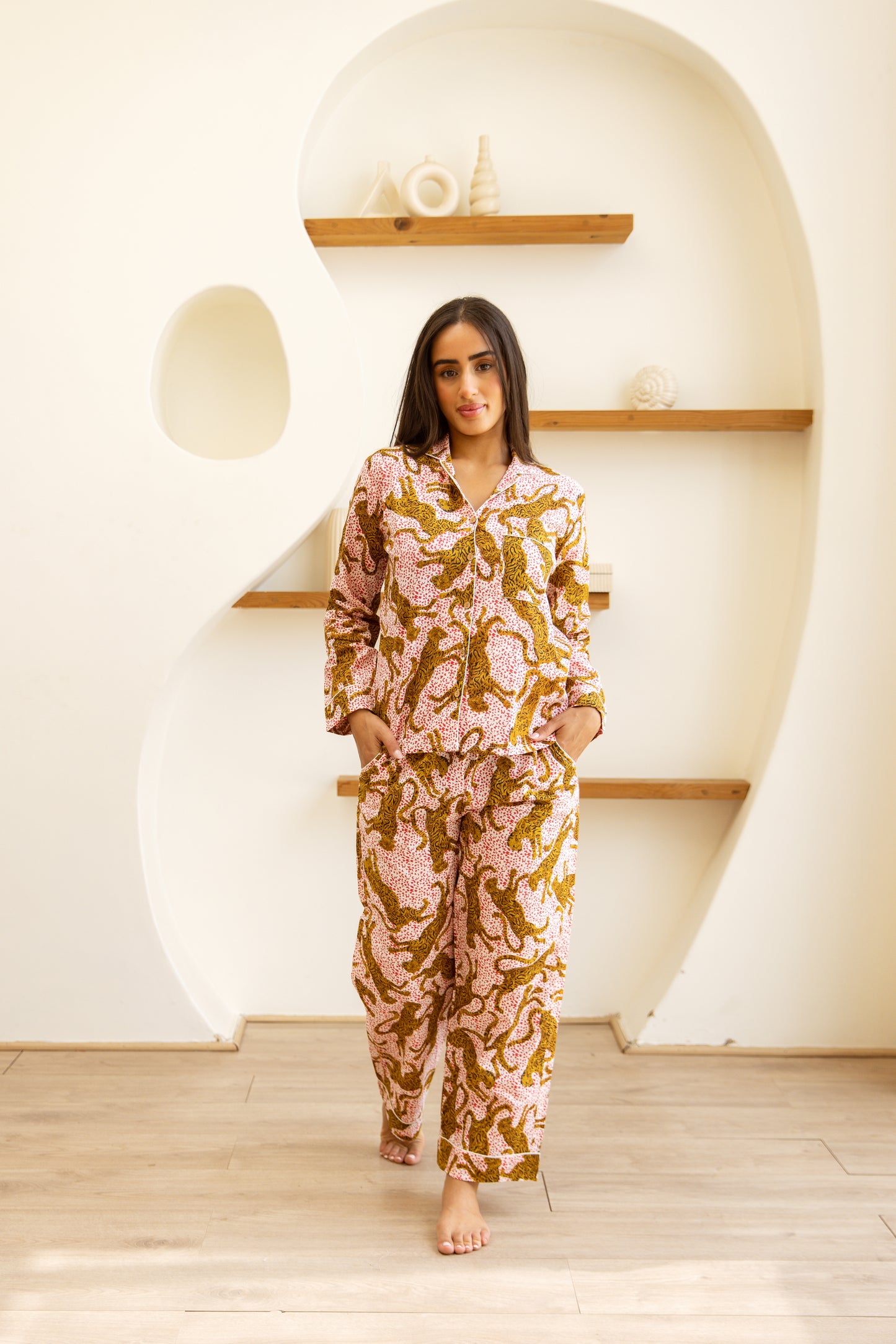 Amrita Pajamas Set Blush Panthera