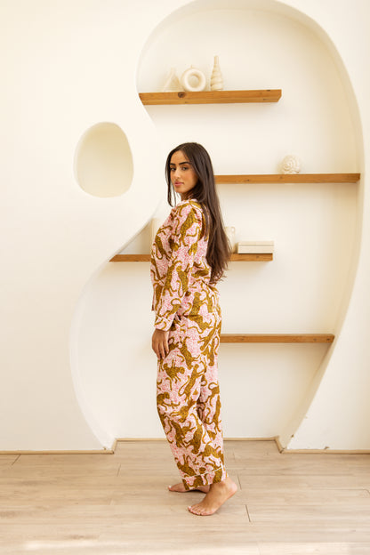 Amrita Pajamas Set Blush Panthera