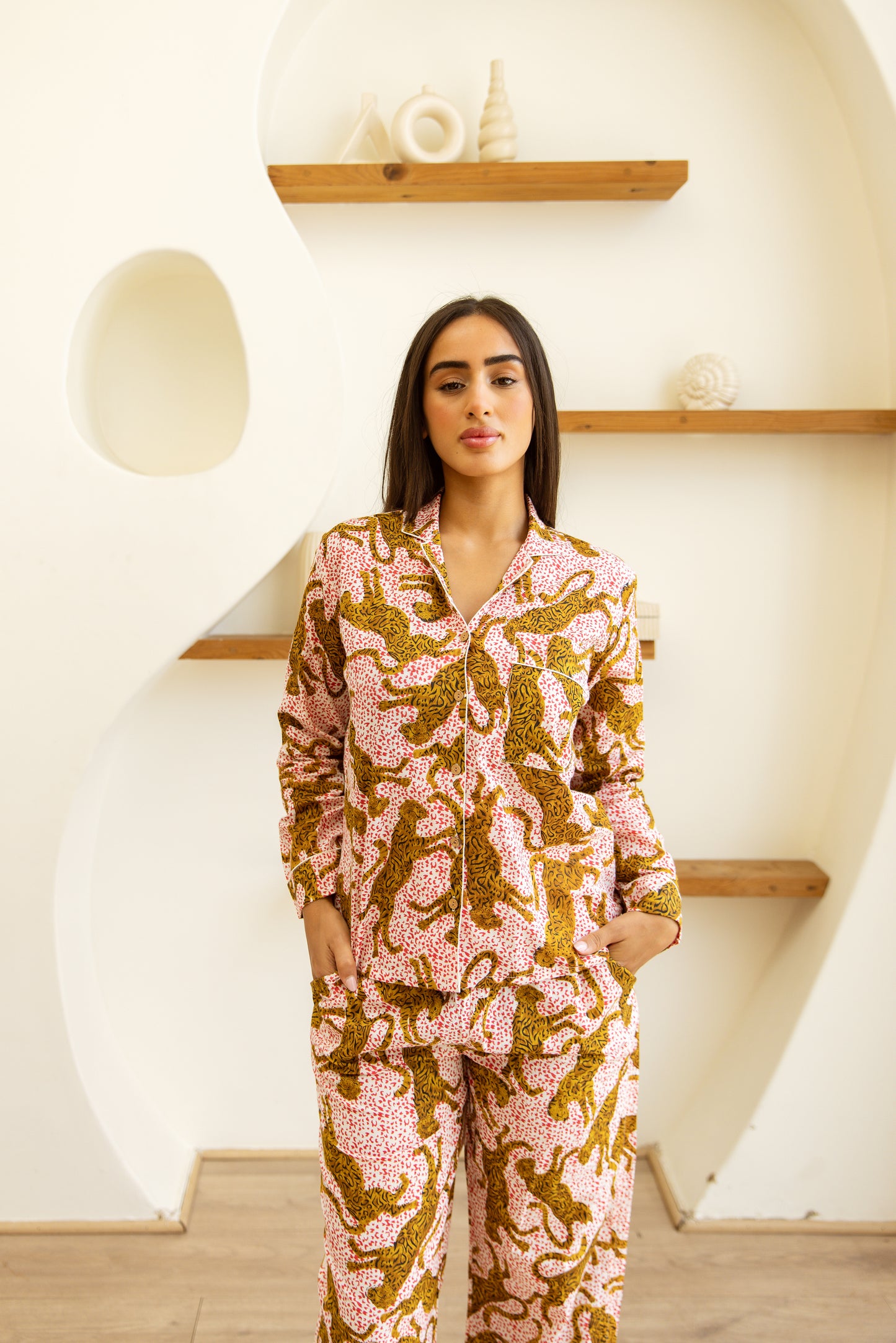 Amrita Pajamas Set Blush Panthera