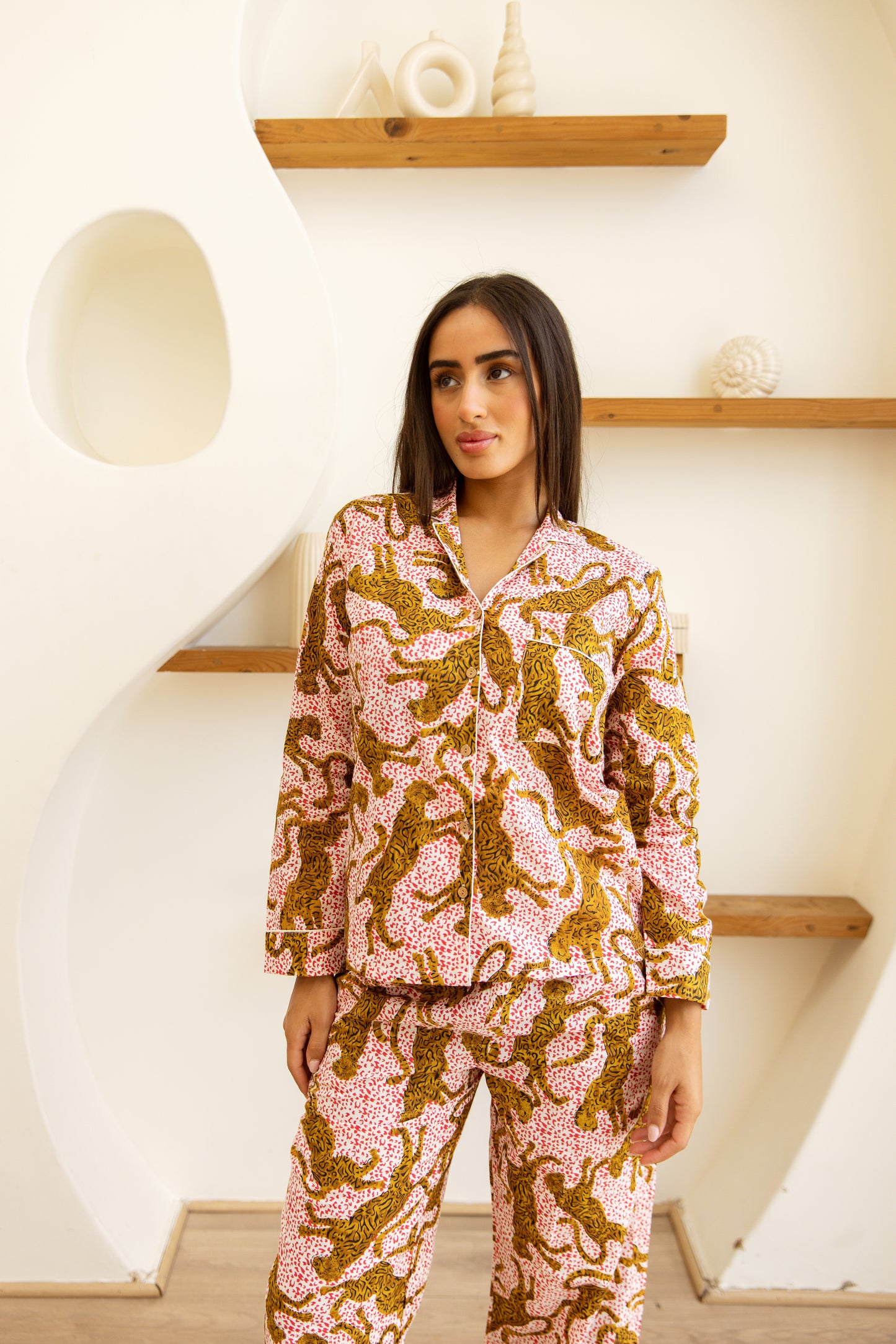 Amrita Pajamas Set Blush Panthera
