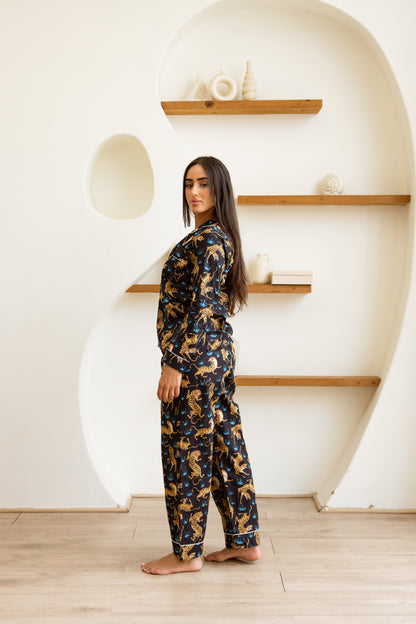 Amrita Pajamas Set Black Panthera