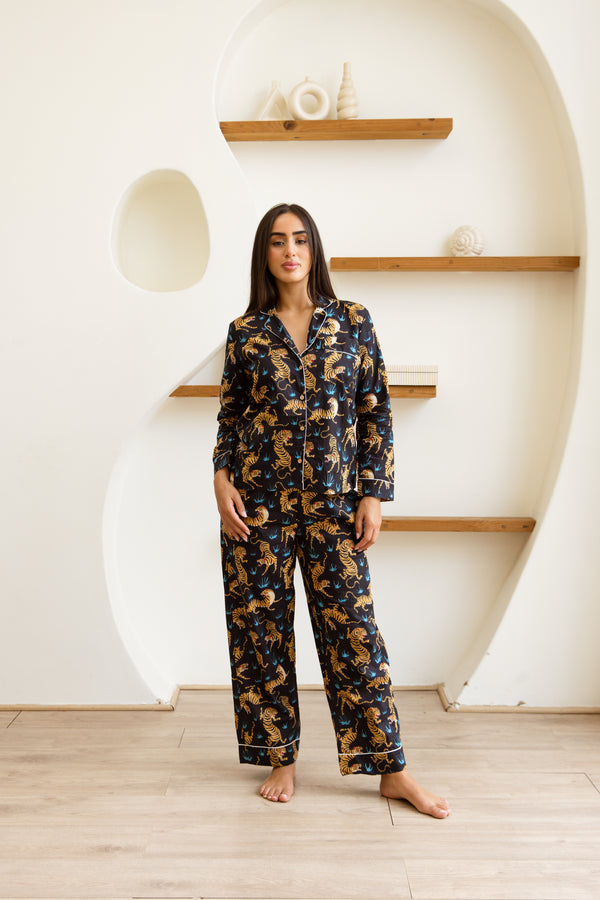 Amrita Pajamas Set Black Panthera