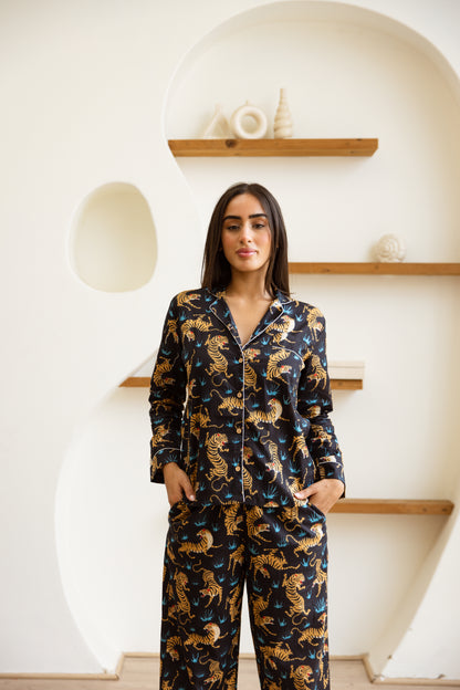 Amrita Pajamas Set Black Panthera