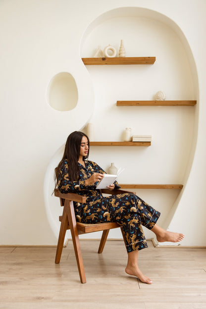 Amrita Pajamas Set Black Panthera