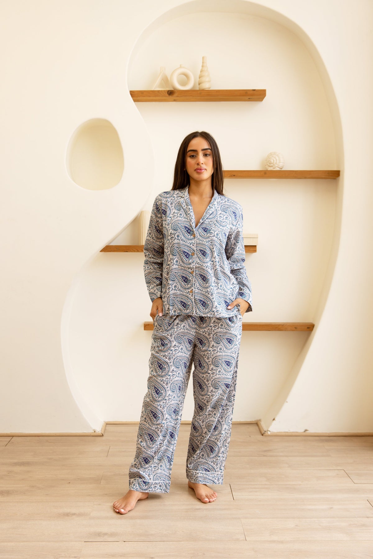Amrita Pajamas Set Sapphire Paisley