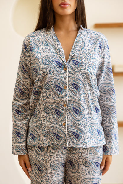 Amrita Pajamas Set Sapphire Paisley