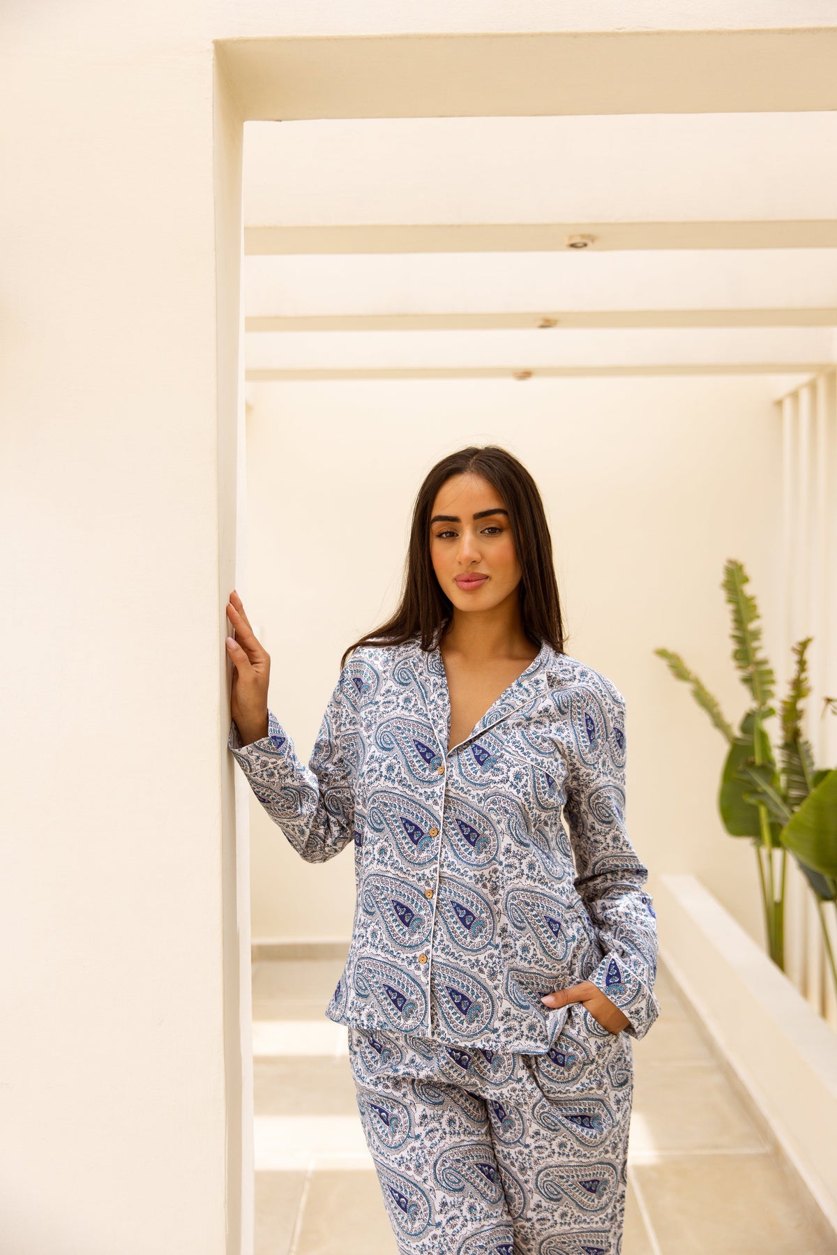 Amrita Pajamas Set Sapphire Paisley