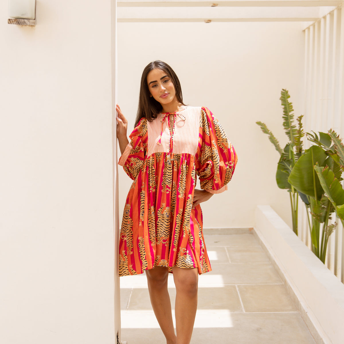 force of nature mini dress red print Tara Mini Dress Red Tigeress L