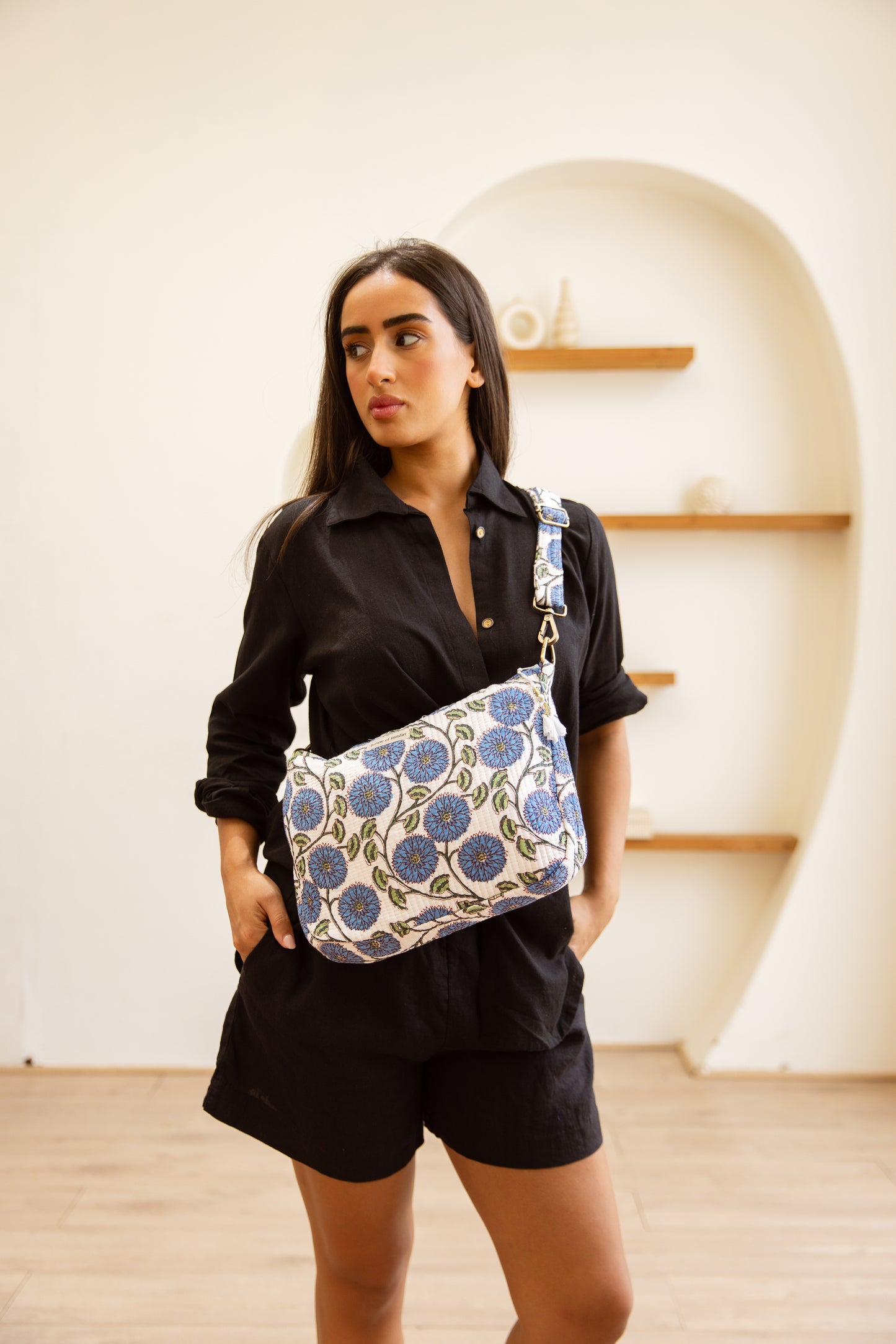 Shoulder Bag Indigo Blossom