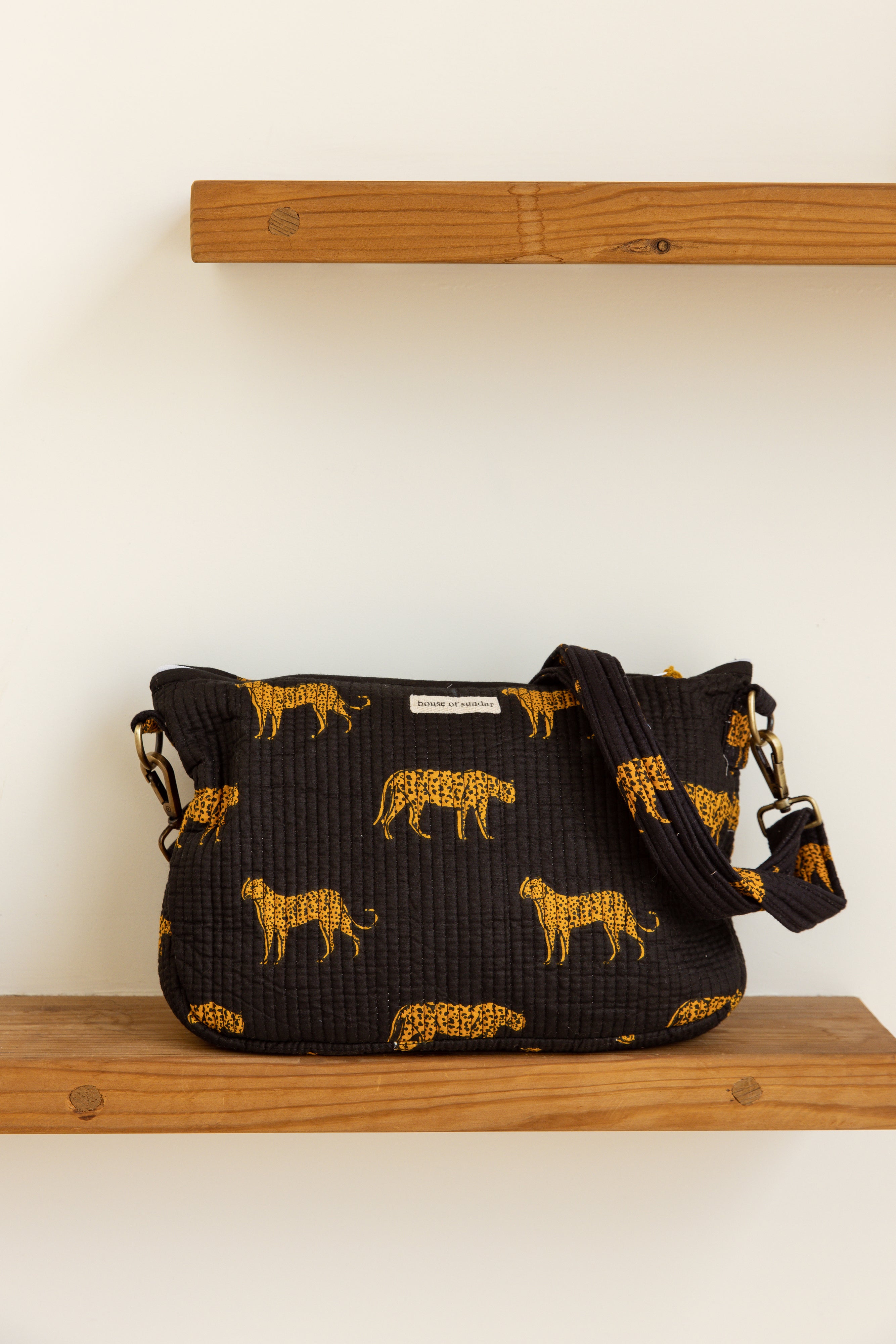 Shoulder Bag Midnight Gold Leopard