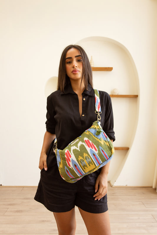 Shoulder Bag Emerald Ikat Dream