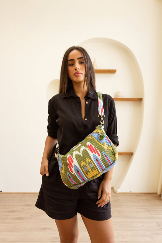 Shoulder Bag Emerald Ikat Dream