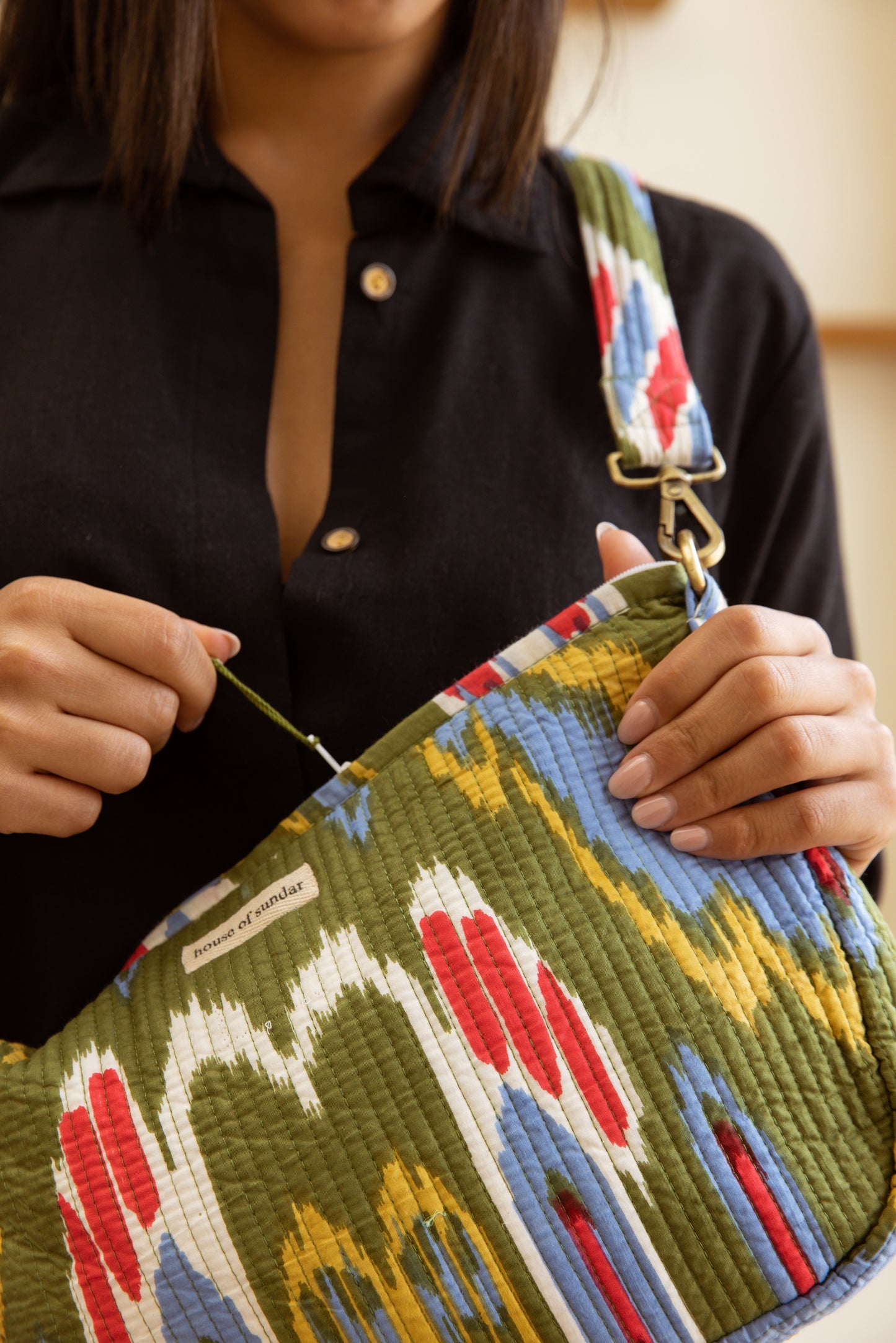 Shoulder Bag Emerald Ikat Dream