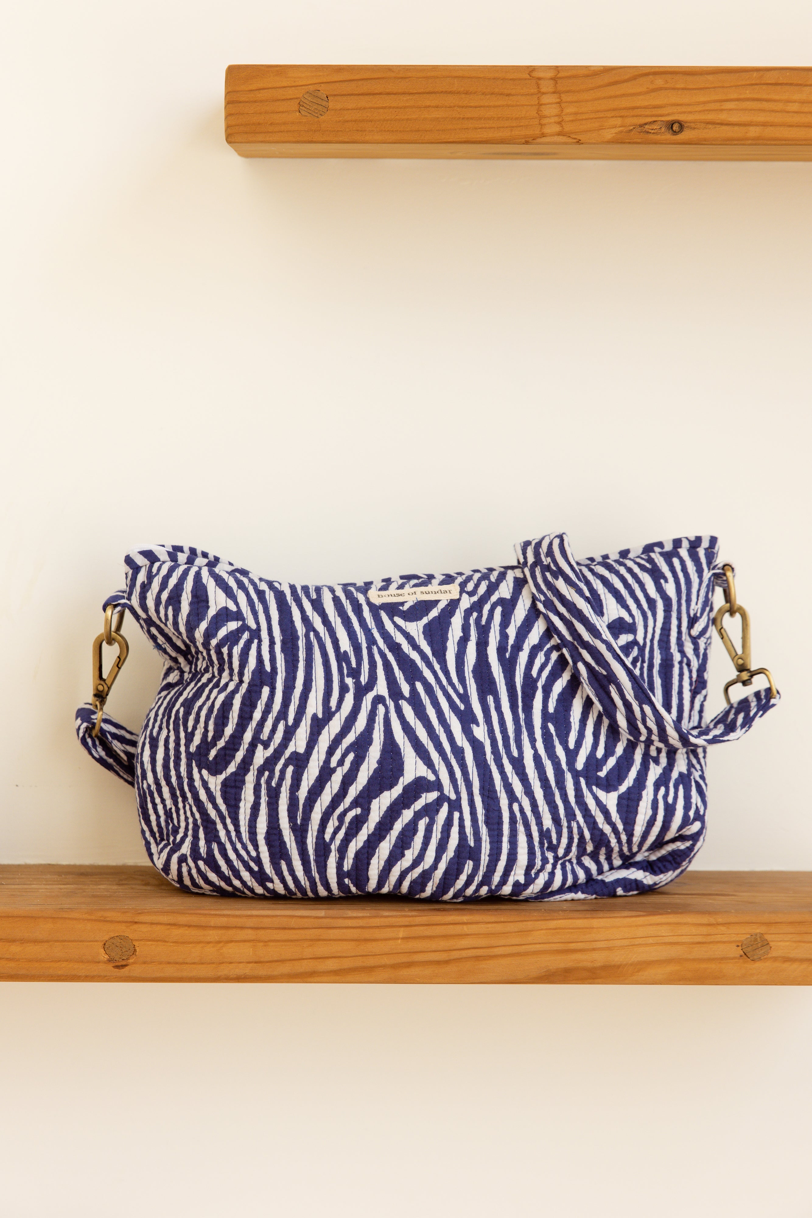 Shoulder Bag Indigo Zebra