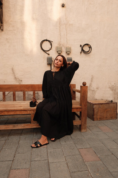Sara Midi Dress Black Oasis