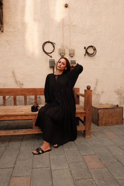Sara Midi Dress Black Oasis