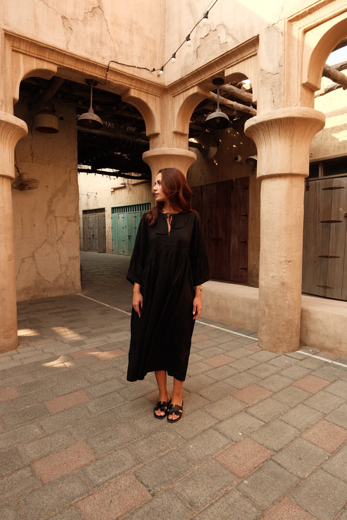 Sara Midi Dress Black Oasis