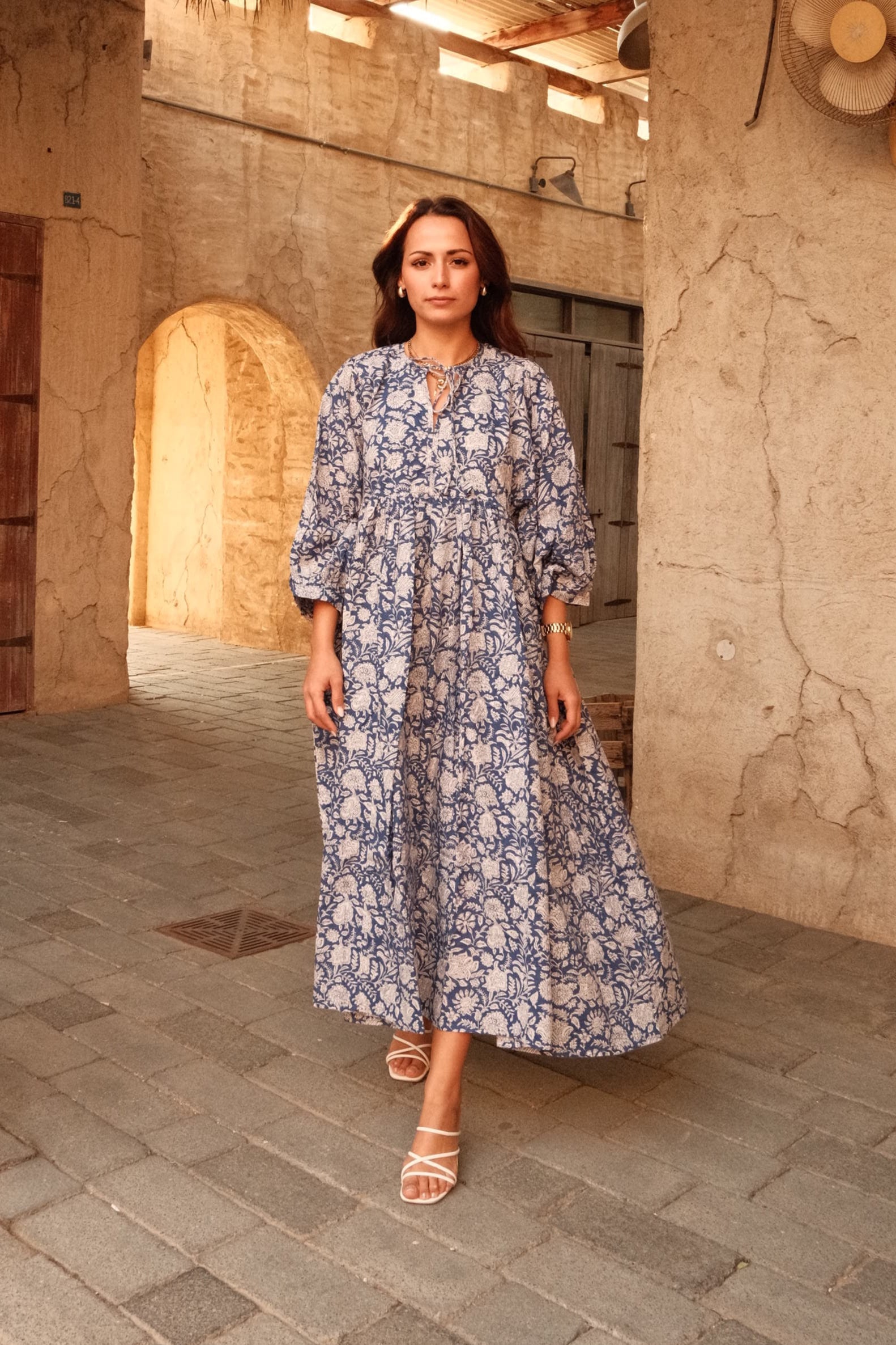 Maya Midi Dress Blue Iris