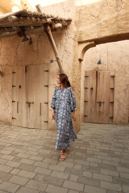 Maya Midi Dress Blue Iris
