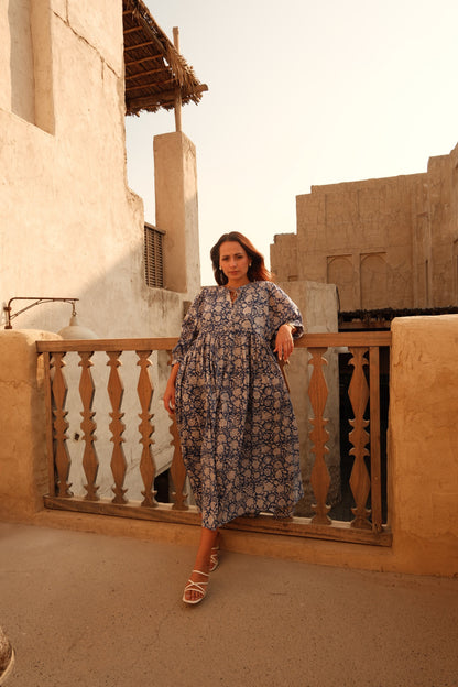 Maya Midi Dress Blue Iris
