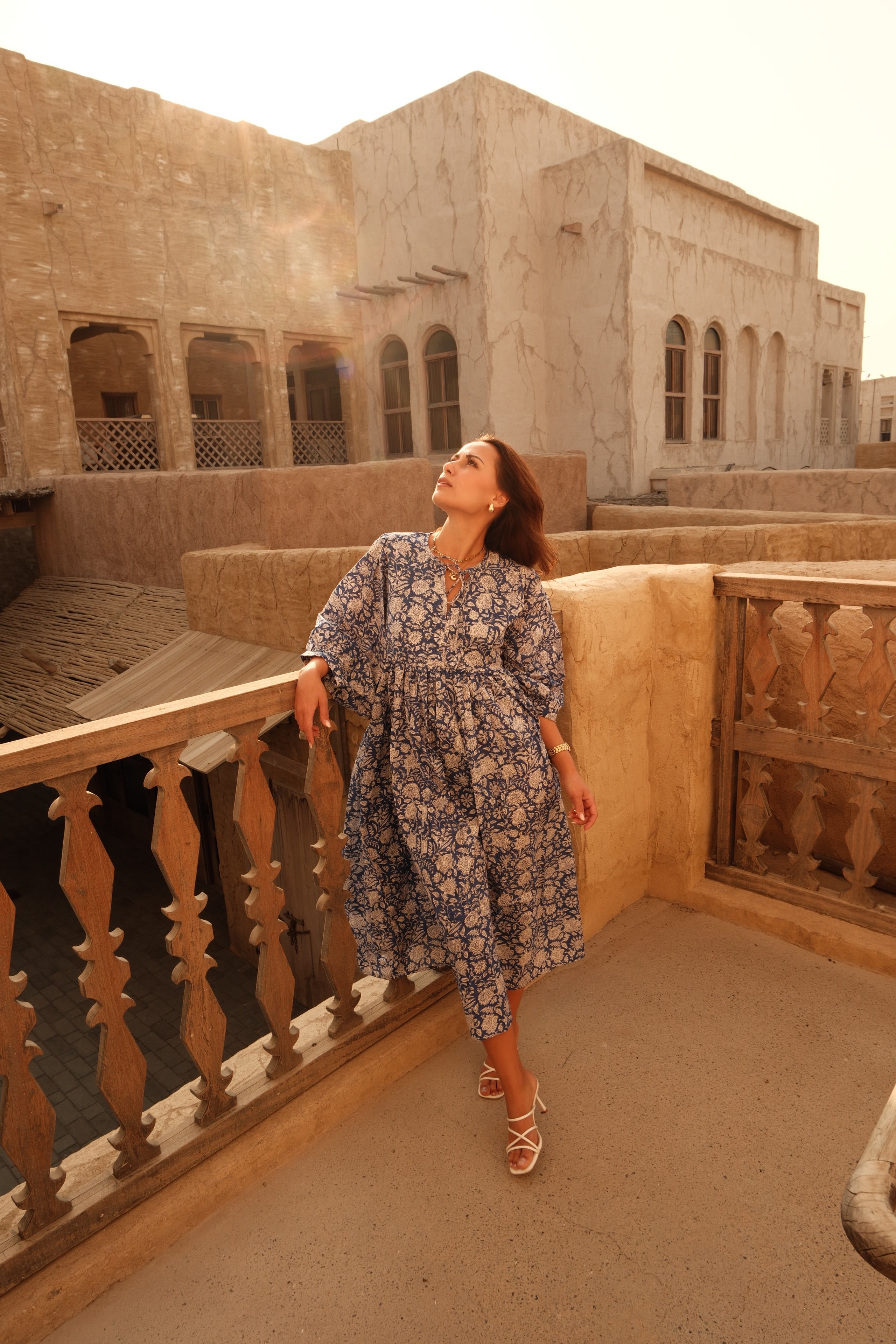 Maya Midi Dress Blue Iris