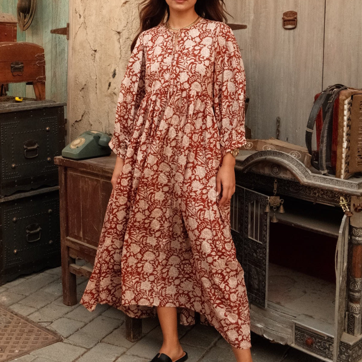 maya midi dress primrose review Maya Midi Dress Caramel L