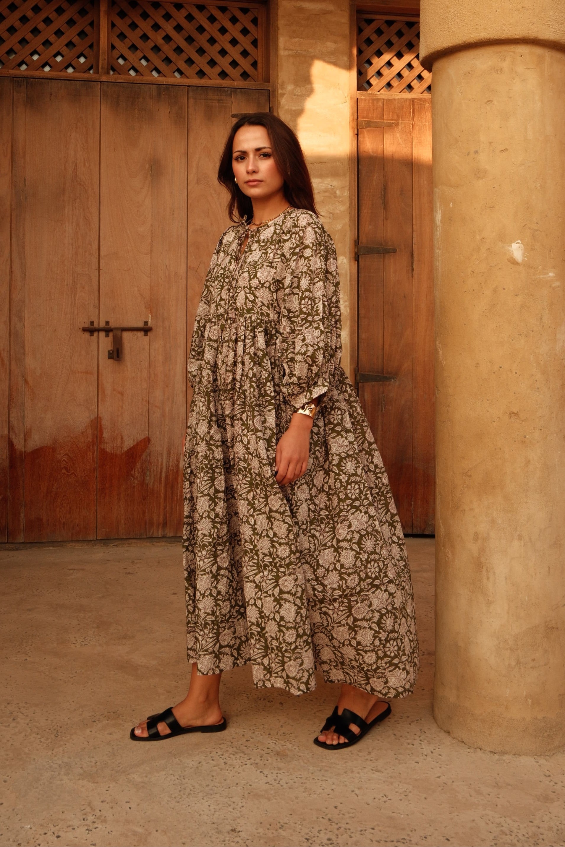 Maya Midi Dress Olive