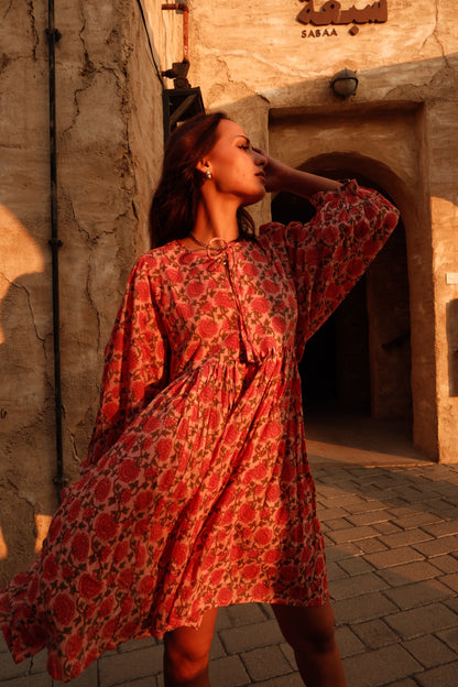Maya Mini Dress Saffron Sun