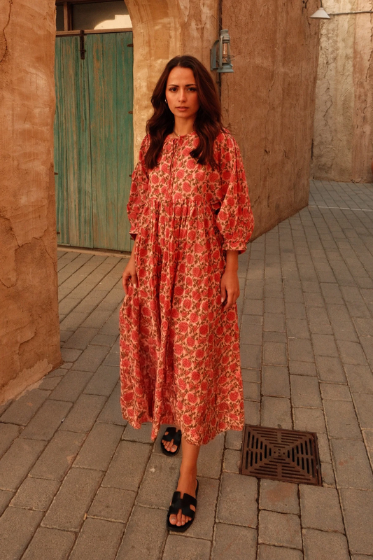 Maya Midi Dress - Saffron Sun