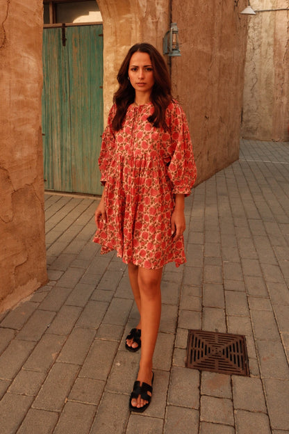 Maya Mini Dress Saffron Sun