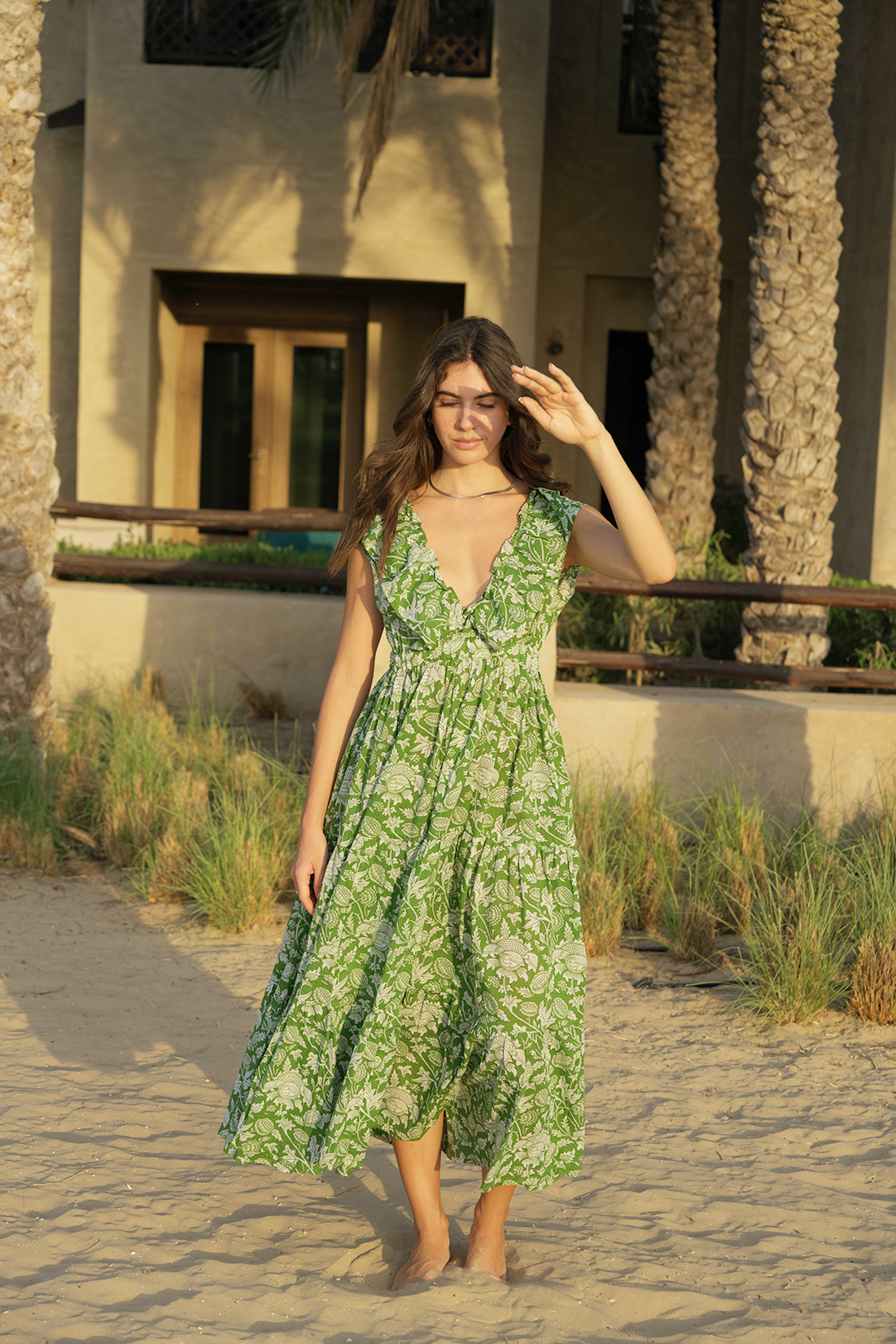 Liana Midi Dress - Fern Green
