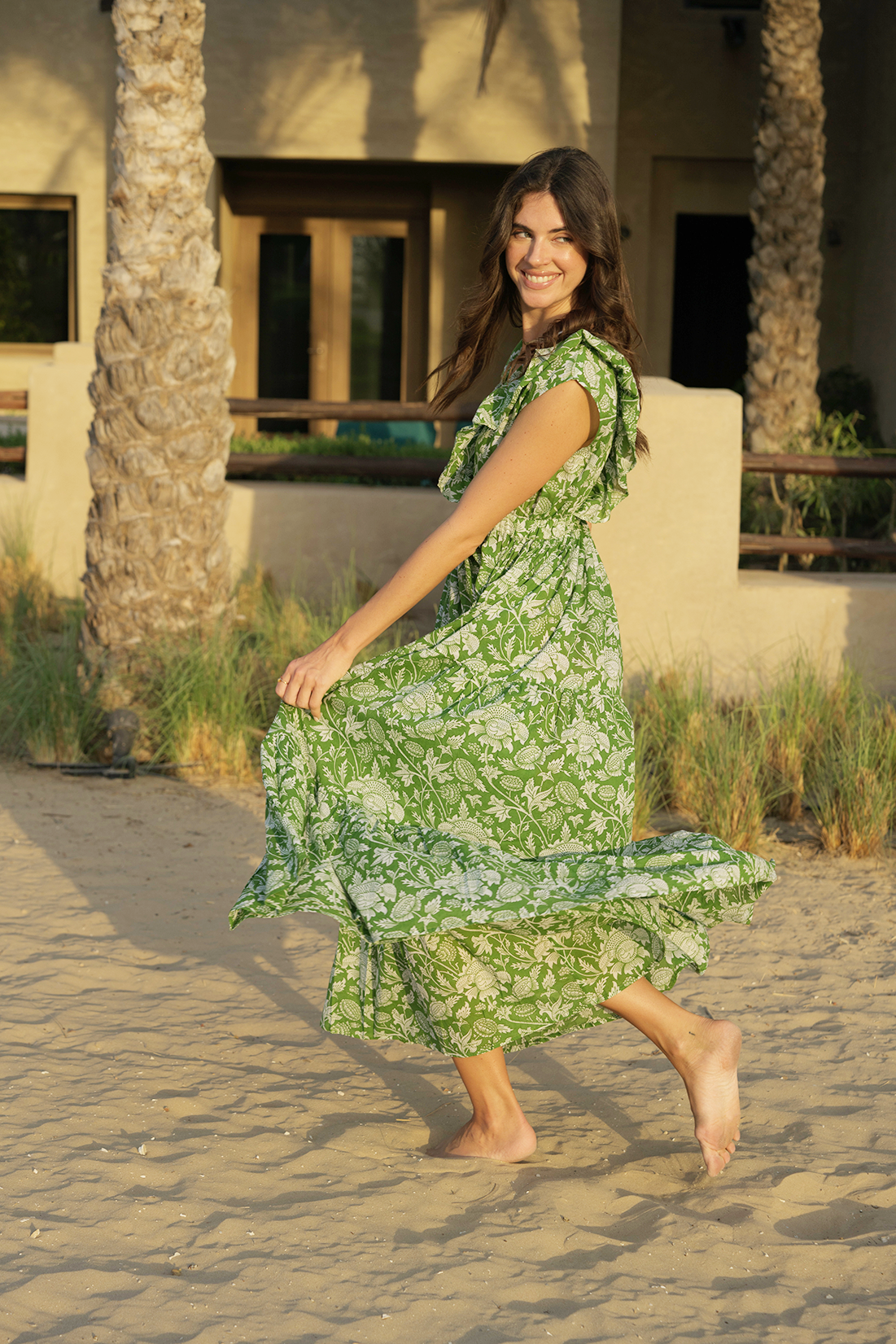 Liana Midi Dress - Fern Green