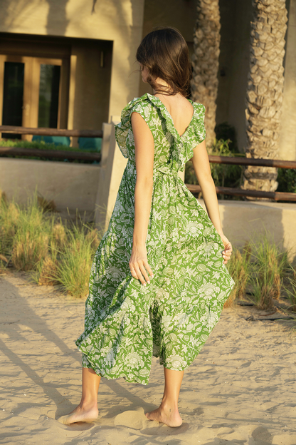 Liana Midi Dress - Fern Green