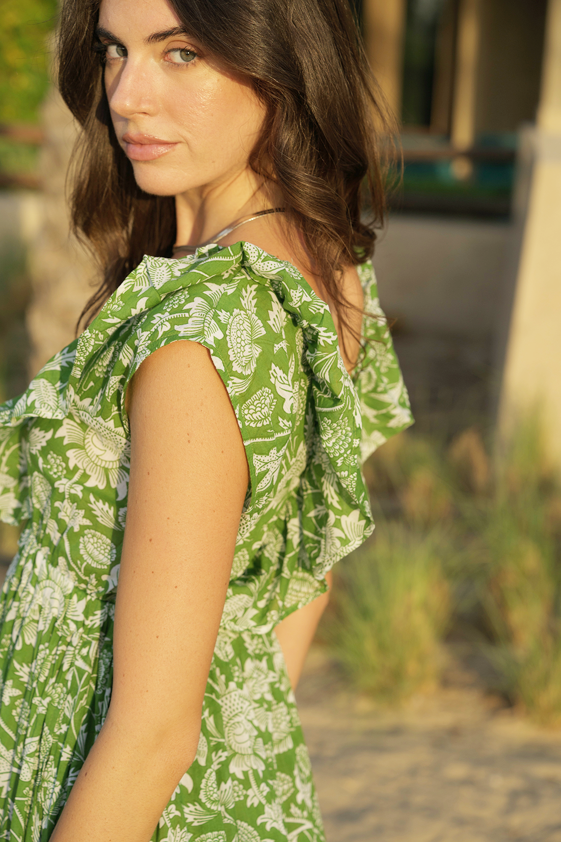 Liana Midi Dress - Fern Green