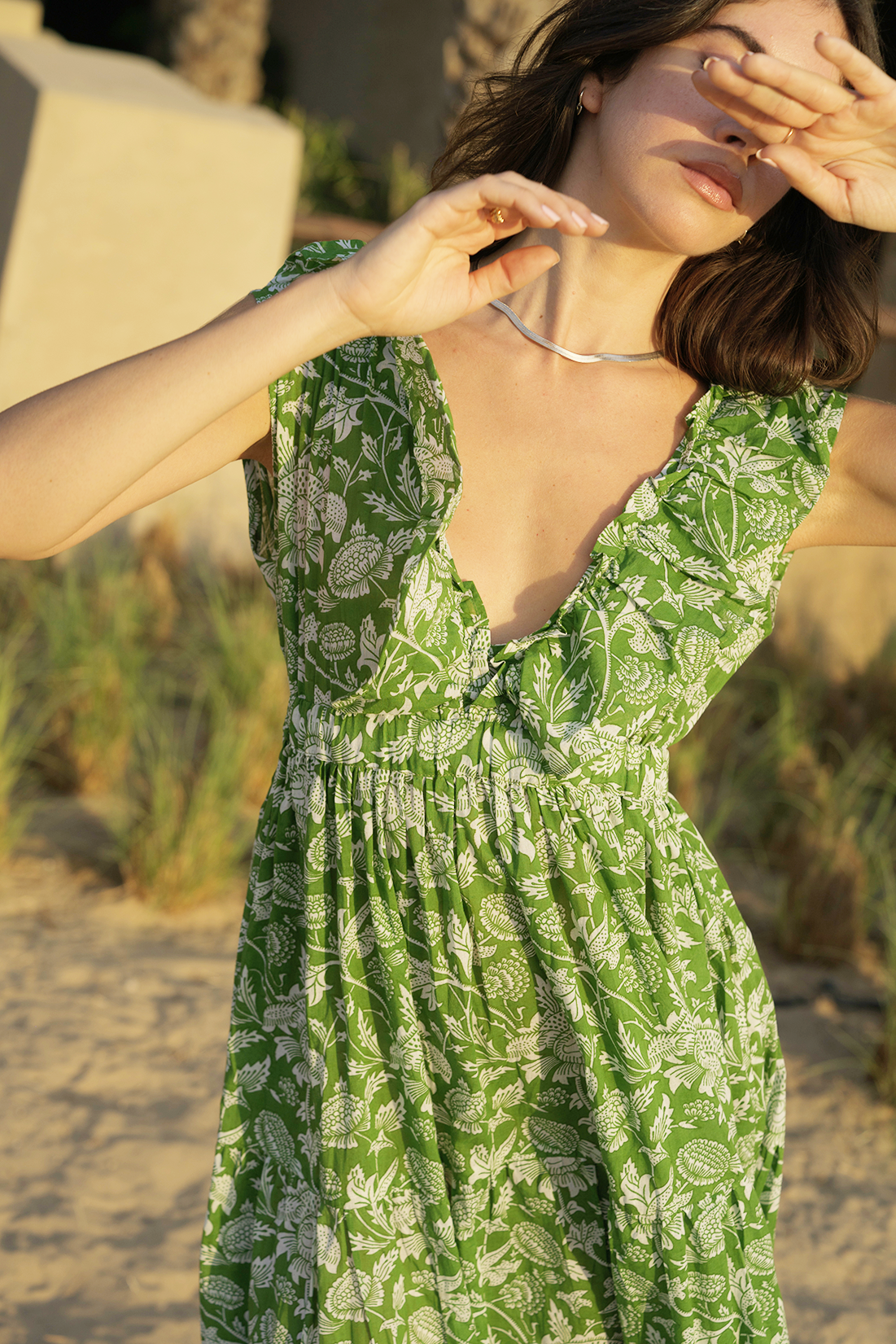 Liana Midi Dress - Fern Green