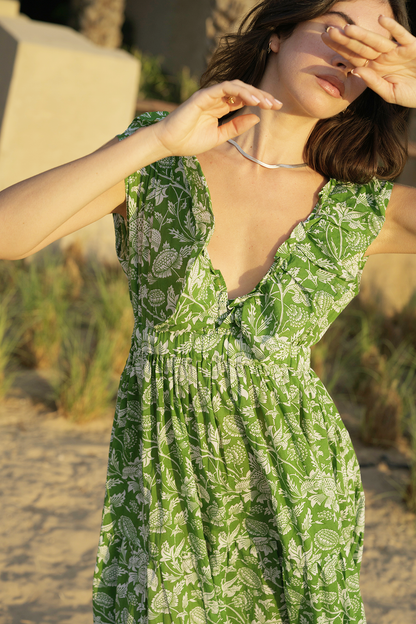 Liana Midi Dress - Fern Green