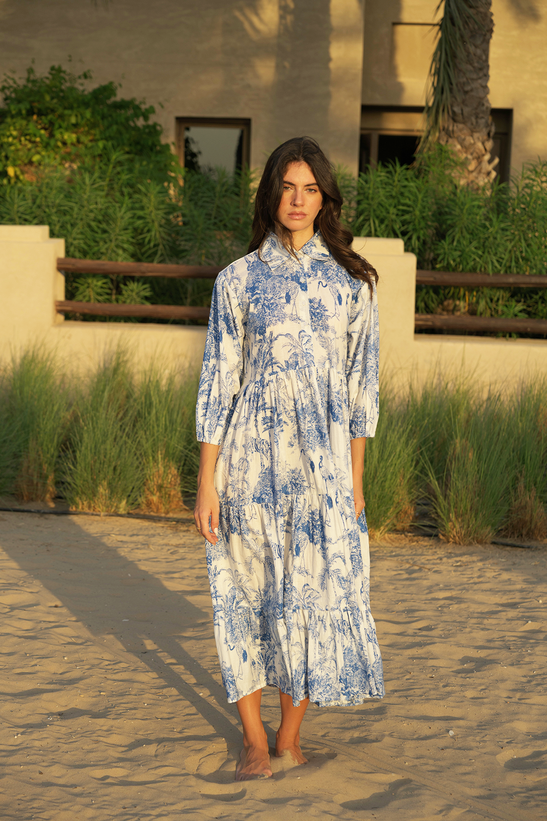 Liana Midi Dress - Azure Wave