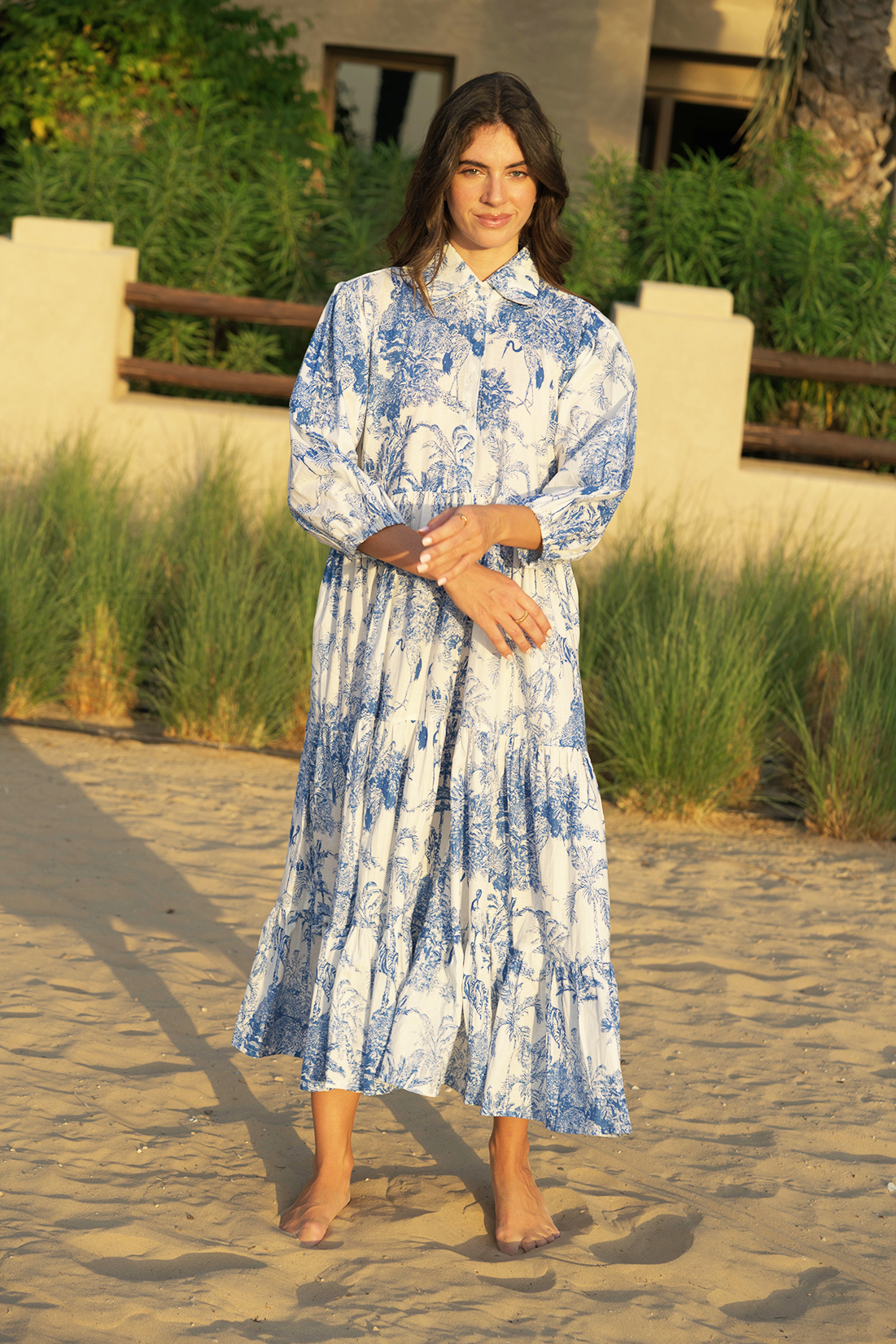 Liana Midi Dress - Azure Wave