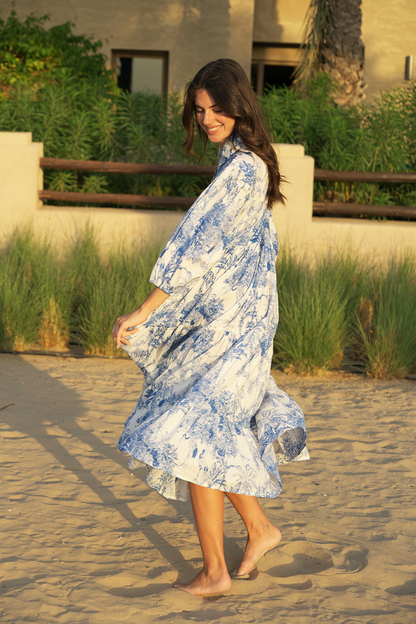 Liana Midi Dress - Azure Wave